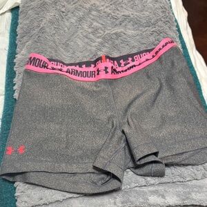 Under Armour Charcoal and Neon Pink Shorts